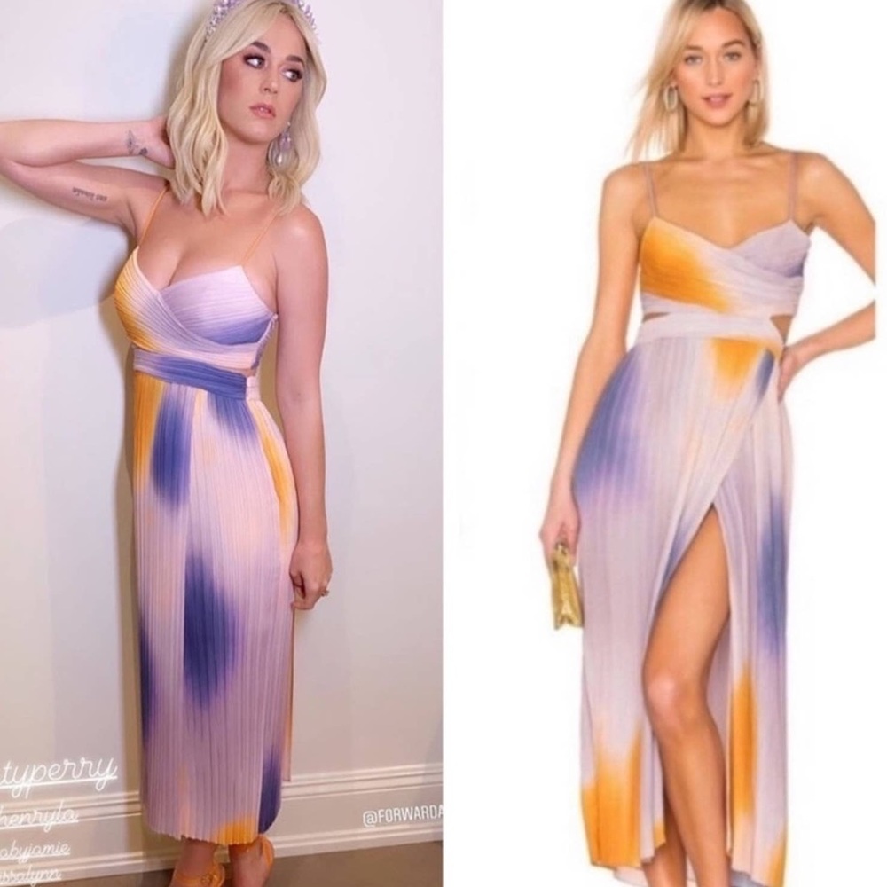 A.L.C. Sienna Ombré Pleated Dress Katy Perry Fav Aries sz 0